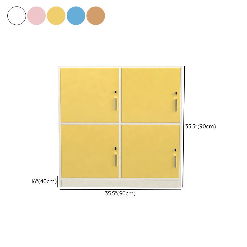 Gabinete de almacenamiento moderno de acabado mate de madera fabricada con puertas con bisagras