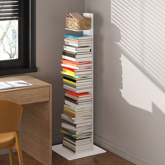 Moderne gesloten rug verticale boekenplank metalen planken opgenomen boekenkast