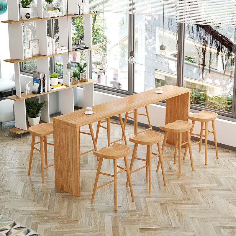1/5/9 Pieces Table and Stool Set Modern Solid Wood Pub Table Set Clearhalo 'Bar Furniture' 'furn' 'furn_home_bar_bar_sets' 'Furniture' 'Home Bars & Bar Sets' 'home_bar_bar_sets' 'Kitchen & Dining Furniture' 1200x1200_74f05723-a671-4348-9d6b-0bacb2a8c60b