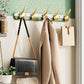 Metal and Wood Coat Hanger Modern Minimalist Home Wall Hanging Coat Rack Clearhalo 'Entry & Mudroom Furniture' 'furn' 'furn_hall_tree_coat_racks' 'Furniture' 'Hall Trees & Coat Racks' 'hall_tree_coat_racks' 1200x1200_74f067ac-7ccf-4997-9418-4b09eaeb06d7