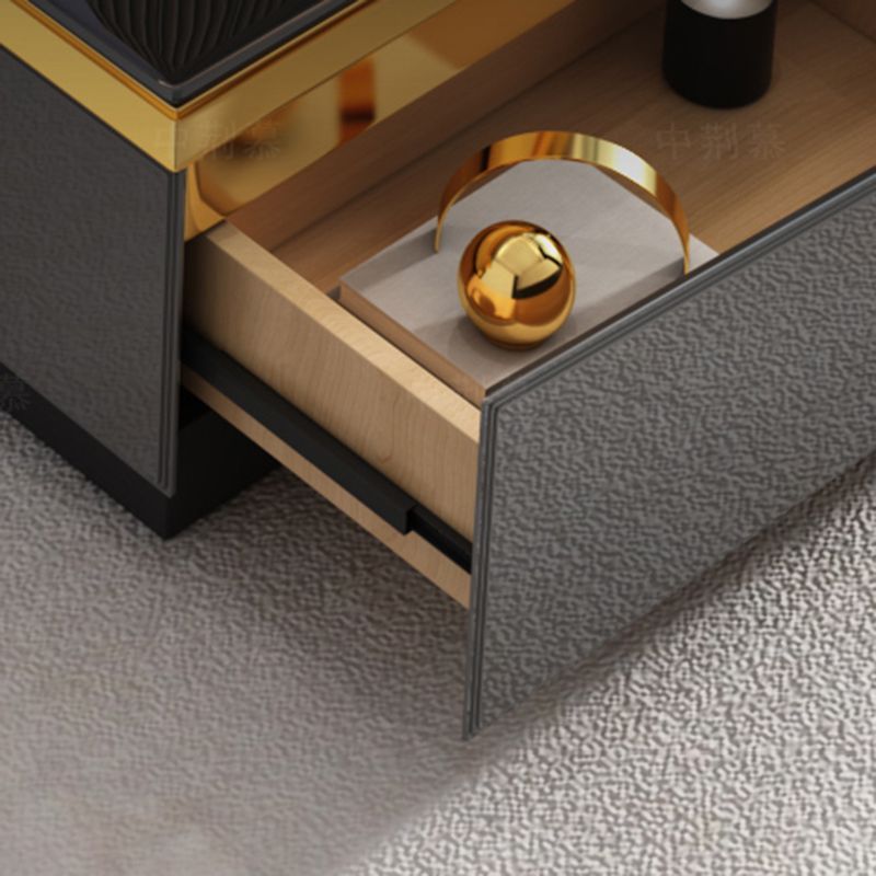 Glam TV -Medien stehen mit Schubladen Gla Top Media Console für Wohnzimmer