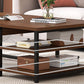 16.53" H Rectangle Wooden Coffee Table Metal Frame Cocktail Table with Shelves Clearhalo 'Coffee & Accent Tables' 'Coffee Tables' 'coffee_tables' 'furn' 'furn_coffee_tables' 'Furniture' 'Living Room Furniture' 1200x1200_74f2eddf-e452-43a3-a6e8-24313c8e9d5d