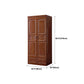 Traditionele garderobe armoire massief houten garderobe kast met planken