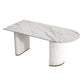 Contemporary Style Sintered Stone Dining Table Freeform Shape Table with Double Pedestal Base Clearhalo ' dining_table' 'Dining Tables & Seating' 'Dining Tables' 'furn' 'furn_dining_table' 'Furniture' 'furniture_dining_table' 'Kitchen & Dining Furniture' 'kitchen&dining_furn' 'kitchen' 'kitchen_dining_table' 1200x1200_74f5e4f2-e1db-4856-a1ba-1c36f30f34ab