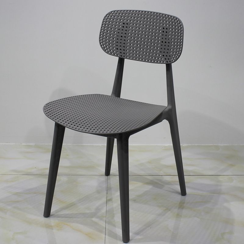 Scandinavian Stackable Dining Side Chair Plastic Armless Dining Chairs