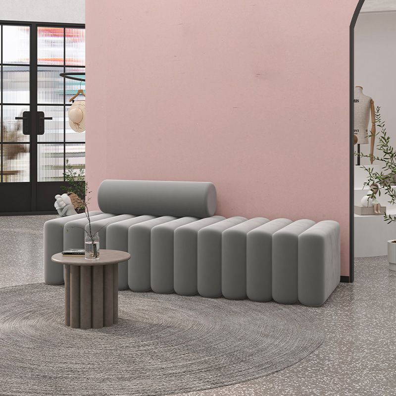 Velvet Standard Sofa Contemporary Armless Sofa for Living Room