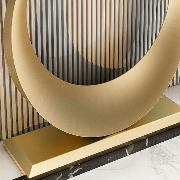 31.5" Tall Stone Accent Table Modern Stain Resistant Console Table