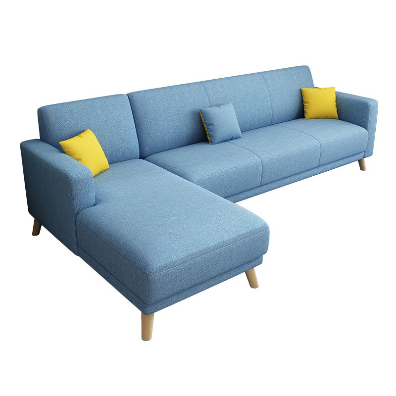 L-Shape Linen Blend Square Arm Sectional Wear-Resistant Slipcovered Sofa and Chaise Clearhalo 'furn' 'furn_sectionals' 'Furniture' 'furniture_sectionals' 'Living Room Furniture' 'Sectionals' 1200x1200_74f7db14-e3e4-4c67-ba92-a6c455263503