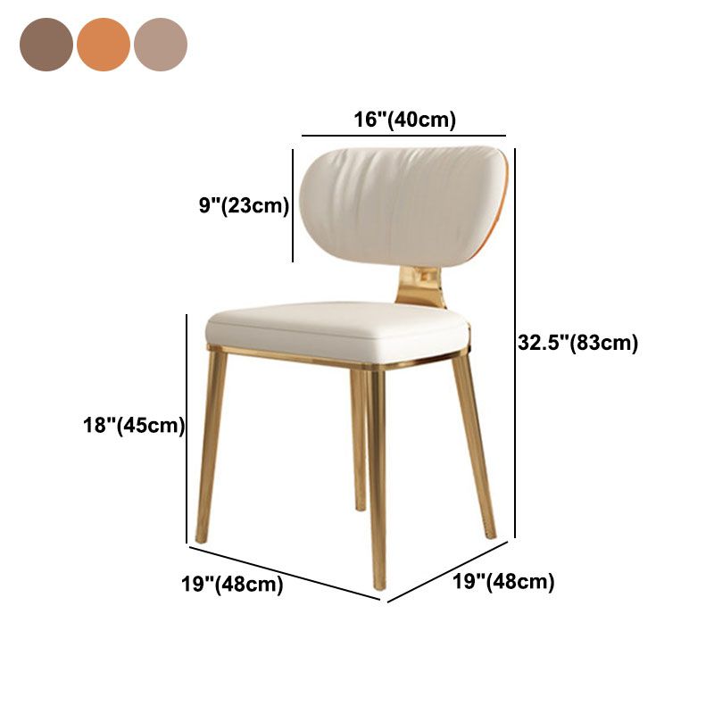 Glam Metal Dining Chairs Open Back Dining Side Furniture in Matte Finish Clearhalo 'Dining Chairs' 'Dining Tables & Seating' 'dining_chair' 'furn' 'furn_dining_chair' 'Furniture' 'Kitchen & Dining Furniture' 1200x1200_74fc33fc-2741-4b6d-acf5-c320344c4844