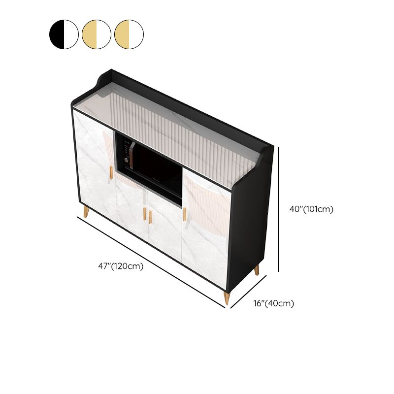 Server da pranzo contemporaneo Scaffali regolabile Gabinetto della credenza con spazio di archiviazione aperta