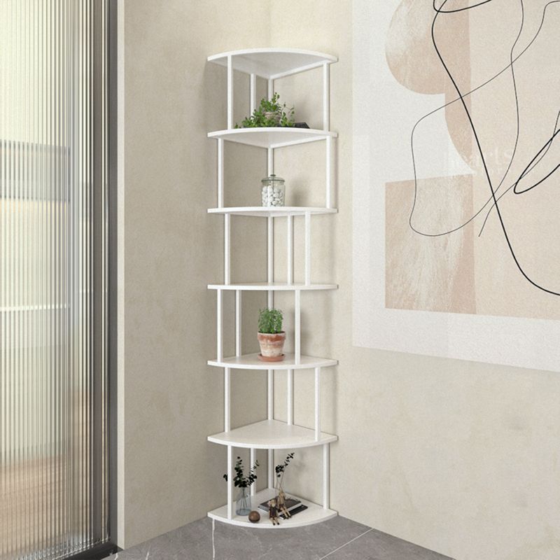 Scandinavian Iron Corner Bookshelf Vertical Open Bookcase for Bedroom Clearhalo 'Bookcases' 'furn' 'furn_bookcases' 'Furniture' 'furniture_bookcases' 'Office Furniture' 1200x1200_75000d12-6a84-43c7-839f-938be343285f