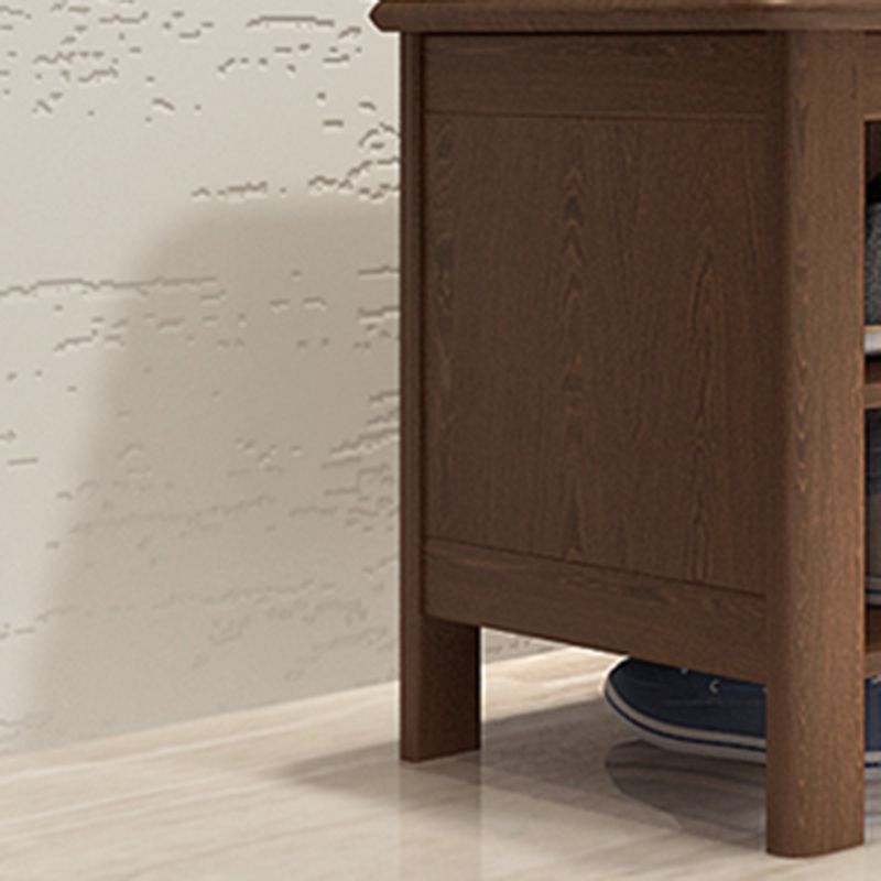 Moderne Gummi -Holzbank Rechteck 14 "breite Bank mit Schuhspeicher