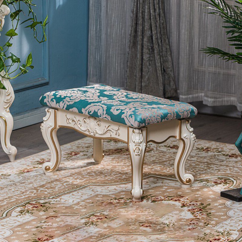 13.8" W Victorian Bench Manufactured Wood Cushioned Seating Bench Clearhalo 'Benches' 'Chairs & Seating' 'furn' 'furn_benches' 'Furniture' 'Living Room Furniture' 1200x1200_75074b4b-c16a-499a-b688-93badc6c1a4e