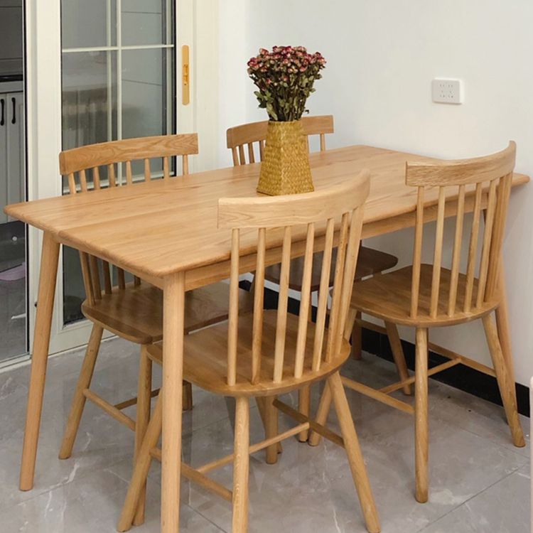 Contemporary Solid Wood Dining Room Set with Rectangle Shape Dining Set for Restaurant Clearhalo 'Dining Room Sets' 'Dining Tables & Seating' 'dining_room_set' 'Furniture' 'furniture_dining_room_set' 'Kitchen & Dining Furniture' 'kitchen&dining_furn' 'kitchen' 1200x1200_75079707-7f8b-4fb9-b79b-4074c78a15b8