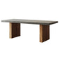 Rectangle Double Pedestal Dining Table Modern Wood Base Table for Kitchen Clearhalo 'Dining Tables & Seating' 'Dining Tables' 'dining_table' 'furn' 'furn_dining_table' 'Furniture' 'Kitchen & Dining Furniture' 1200x1200_7508650c-dc8f-49b3-b5be-e896f57f3ed7