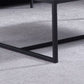 Trestle 1 Single Coffee Table Rectangular Slate Top Coffee Table in Gray