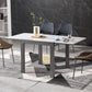 Industrial Square 31.5"W Dinner Table Stone Extendable Dining Room Collection