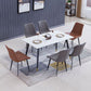Faux Leather Dining Chairs Contemporary Armless Chairs with Metal Base Clearhalo 'Dining Chairs' 'Dining Tables & Seating' 'dining_chair' 'furn' 'furn_dining_chair' 'Furniture' 'Kitchen & Dining Furniture' 1200x1200_750ab6df-ab8e-4781-9b27-d7ced3b29a14