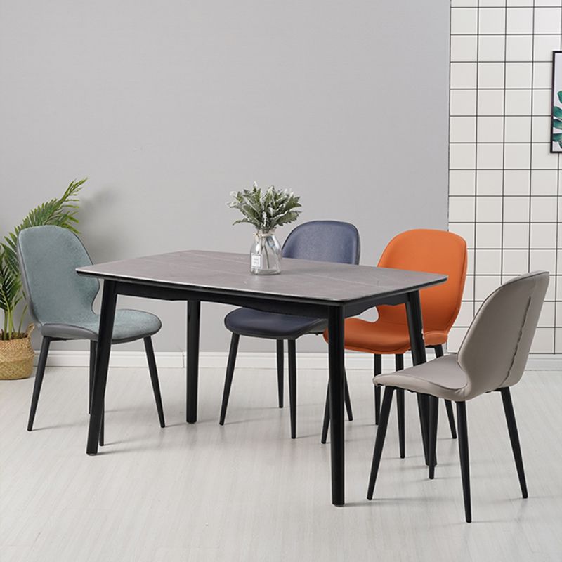 Restaurant Upholstered Beetle Shape Side Chair Wingback Matte Finish Dining Chair Clearhalo ' kitchen&dining_furn' 'Dining Chairs' 'Dining Tables & Seating' 'dining_chair' 'furn' 'furn_dining_chair' 'Furniture' 'furniture_dining_chair' 'Kitchen & Dining Furniture' 'kitchen' 1200x1200_750f215e-481e-4331-a178-addbd2bde974