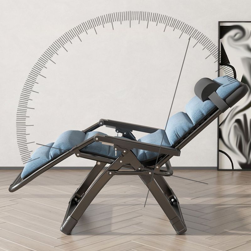 Sedia reclinabile in metallo con braccio sedia pieghevole contemporanea per camera da letto