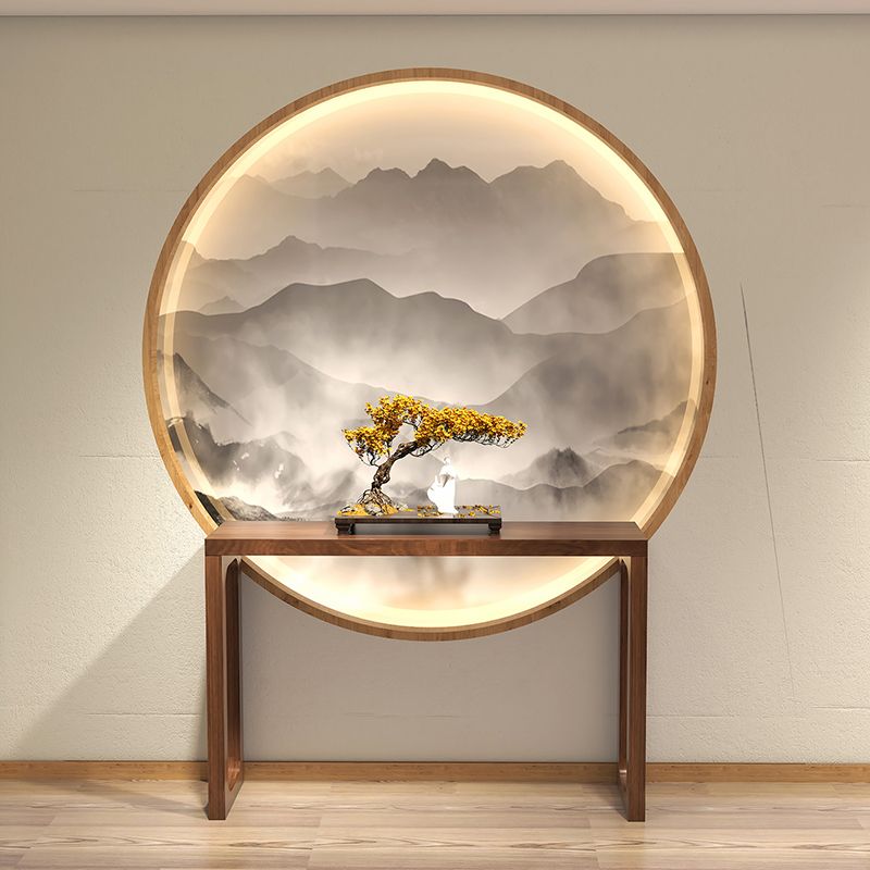 Tavolo da console a rettangolo in legno massiccio Base 33,46 "TABELLO FINE ALTA