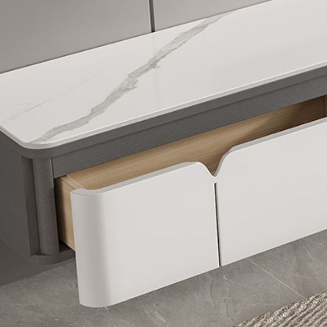 Contemporary TV Console Floating Faux Stone Media Console for Home Clearhalo 'furn' 'furn_tv_stands_entertainment_centers' 'Furniture' 'Living Room Furniture' 'TV Stands & Entertainment Centers' 'TV Stands & Media Storage Furniture' 'tv_stands_entertainment_centers' 1200x1200_751338b1-2260-4ce4-9d8e-04e29861a7f1