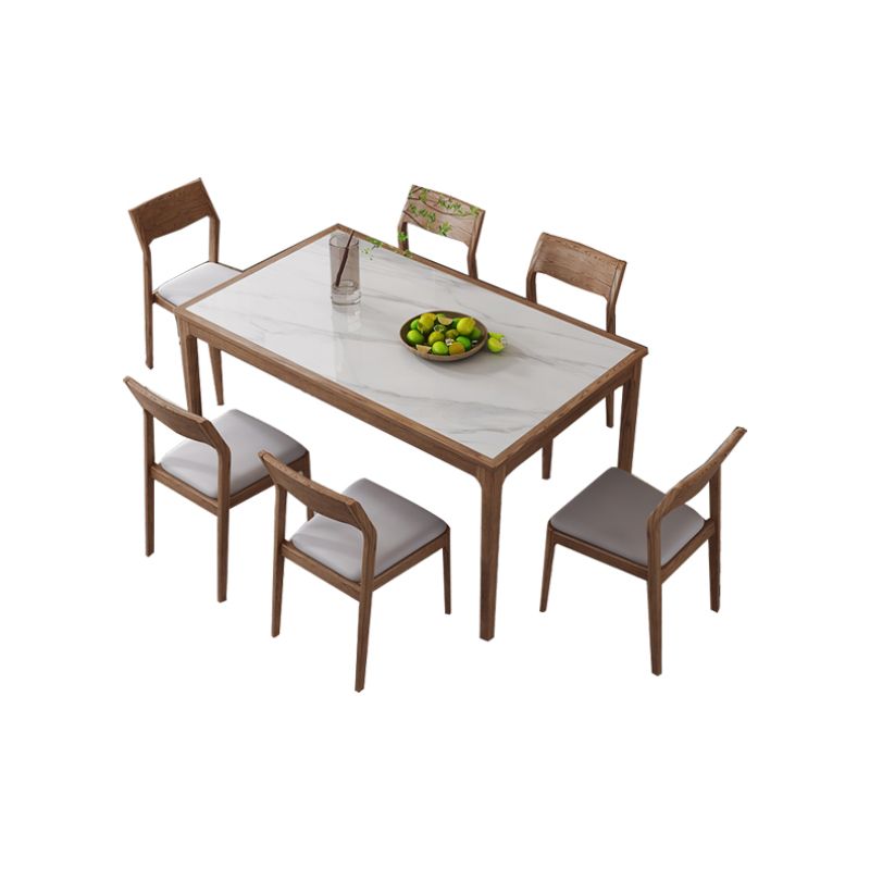 1/5/7ピースモダンな焼結石トップ4脚ダイニングセット