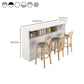 Table à manger de bar de style moderne Table de bar en bois rectangulaire pour la cuisine