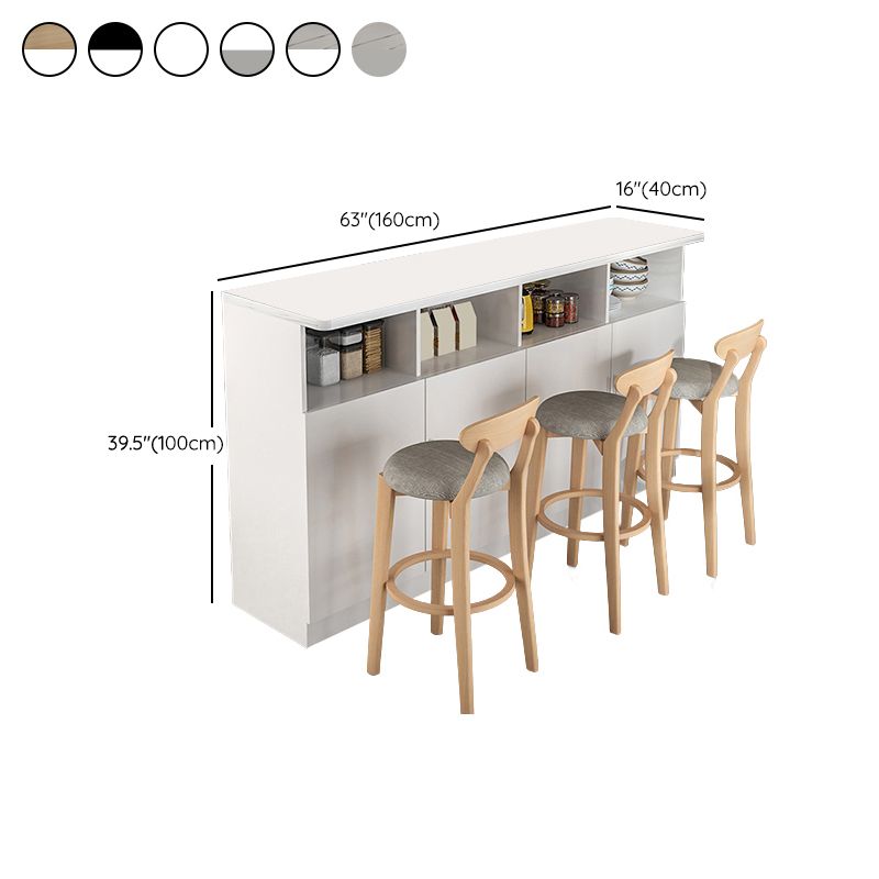 Table à manger de bar de style moderne Table de bar en bois rectangulaire pour la cuisine