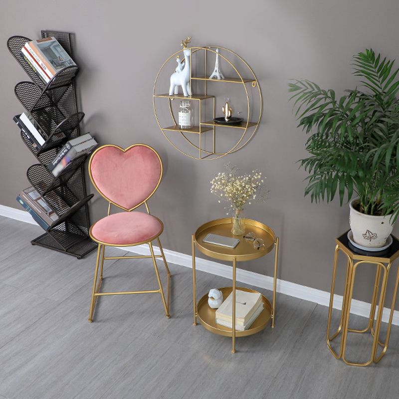 Round Shape Sofa Side Accent Table Tray Top Modernistic Bedroom End Table