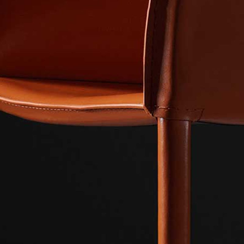 Modern Metal Dining Arm Chair Leather Dining Side Chair for Restaurant Use Clearhalo ' kitchen&dining_furn' 'Dining Chairs' 'Dining Tables & Seating' 'dining_chair' 'furn' 'furn_dining_chair' 'Furniture' 'furniture_dining_chair' 'Kitchen & Dining Furniture' 'kitchen' 1200x1200_7516ba7a-1b12-43f5-aeee-e4b63bed5fc0
