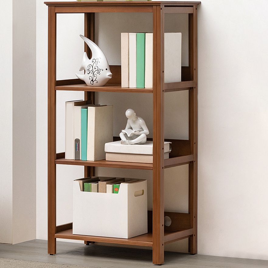 Modern Open Bookshelf Rectangle Wood Bookcase with Shelves for Home