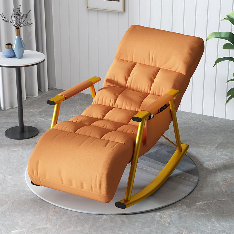 Glam Style Sofa Rocking Chair Indoor Rocking Chair with Cushion - Clearhalo