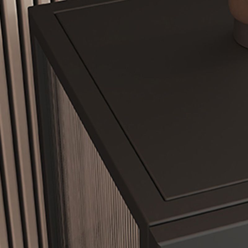 Contemporary Glass Doors Storage Sideboard Metal 2-Door Sideboard Clearhalo 'buffet_sideboard' 'Buffets & Sideboards' 'furn' 'furn_buffet_sideboard' 'Furniture' 'Kitchen & Dining Furniture' 1200x1200_75181f6c-0338-46a5-bc95-bbf8de279b2d