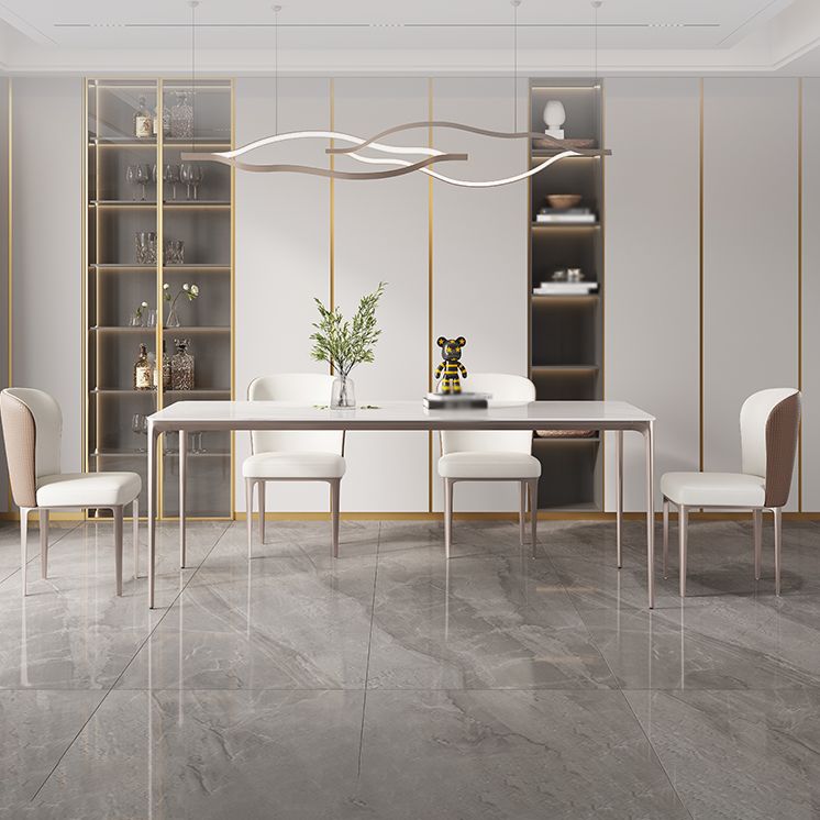 Nordic Sintered Stone Top Dining Set Rectangle 1/4/5/6 Pieces Dining Table with Chairs Clearhalo 'Dining Room Sets' 'Dining Tables & Seating' 'dining_room_set' 'furn' 'furn_dining_room_set' 'Furniture' 'furniture_dining_room_set' 'Kitchen & Dining Furniture' 1200x1200_751857a5-4d21-4e4d-8c84-ce0aaf5d2a49