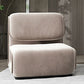 31.49" High Velvet Armless Chair Metal Frame Chair for Living Room