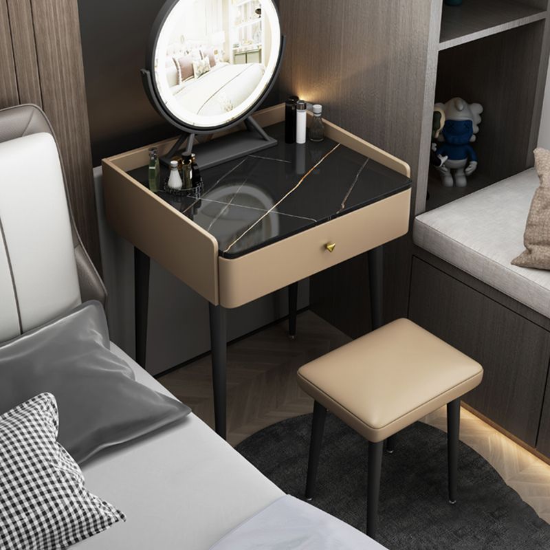 23.62 "Mesa de tocador de piedra ancha Mesa de tocador de maquillaje moderno con cajones de almacenamiento