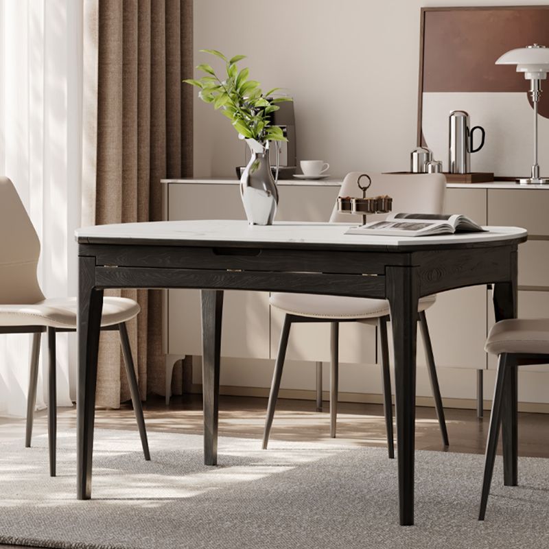 Set da pranzo rotondo in pietra in stile contemporaneo per cucina