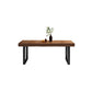 Industrial Solid Wood Dining Table Set 1/4/5/7 Pieces Brown Dinette Set for Home