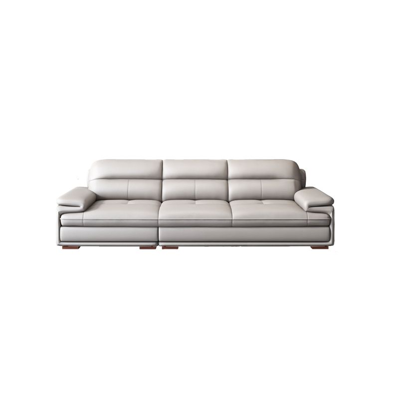 Beige Contemporary Sofa/Sectional with Genuine Leather and Leather Clearhalo 'furn' 'furn_sectionals' 'Furniture' 'furniture_sectionals' 'kitchen' 'kitchen_sectionals' 'Living Room Furniture' 'Sectionals' 1200x1200_751b1dc9-c0c5-44c1-a3cd-5ea72b9d90f3