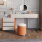 Glam Slate Top Vanity Dressing Table Solid Wood Vanity Makeup Table Set