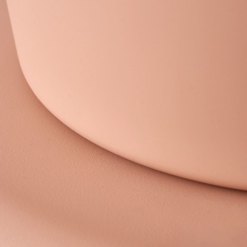 Round Pedestal 1 Coffee Table in Macaroon,  Modern Plastic Table