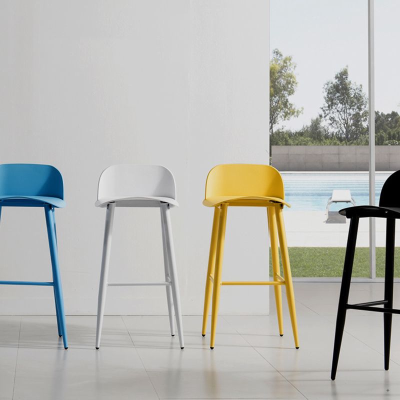 Glam Living Room Bar Height Stool Plastic Bar Stool with Iron Legs Clearhalo 'Bar Furniture' 'Bar Stools' 'bar_stools' 'furn' 'furn_bar_stools' 'Furniture' 'Kitchen & Dining Furniture' 1200x1200_751d9f6e-00f4-4255-824e-db13bb75adc2