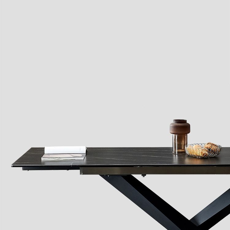 Modern Sintered Stone Rectangle Table Set 1/4/5/6 Pieces Dining Set Clearhalo 'Dining Room Sets' 'Dining Tables & Seating' 'dining_room_set' 'furn' 'furn_dining_room_set' 'Furniture' 'Kitchen & Dining Furniture' 1200x1200_751edd19-47c3-4357-87ad-2ad0a99ae1ac
