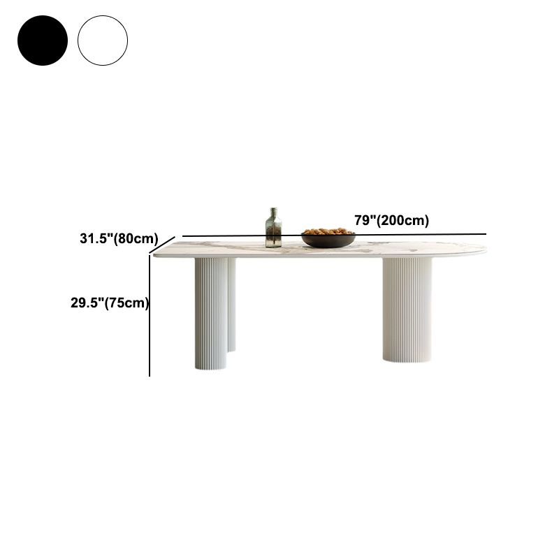 Mesa de comedor de forma gratuita Mesa de comedor de piedra sinterizada moderna para cocina