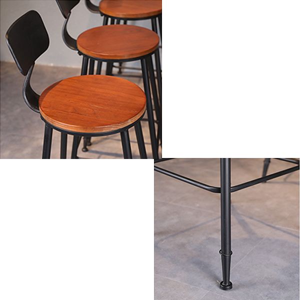 Industrial Trestle Base Bar Height Table Metal and Wood Bar Table for  Dining Room