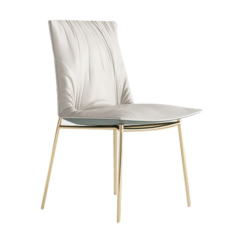 Modern Leather Dining Side Chair Luxury Solid Back Armless Chair for Kitchen Clearhalo ' kitchen&dining_furn' 'Dining Chairs' 'Dining Tables & Seating' 'dining_chair' 'furn' 'furn_dining_chair' 'Furniture' 'furniture_dining_chair' 'Kitchen & Dining Furniture' 'kitchen' 1200x1200_75221c9c-3565-434f-aa42-d86ff98d3e15