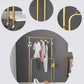 Glam Entryway Kit 2 Hanging Rails Lower Shelf and Hooks Coat Hanger Clearhalo 'Entry & Mudroom Furniture' 'furn' 'furn_hall_tree_coat_racks' 'Furniture' 'Hall Trees & Coat Racks' 'hall_tree_coat_racks' 1200x1200_7522ec2e-0d83-451f-af2b-a5f4571b6b90