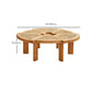 Scandinavian 1 Single Coffee Table Round Wood Cocktail Table