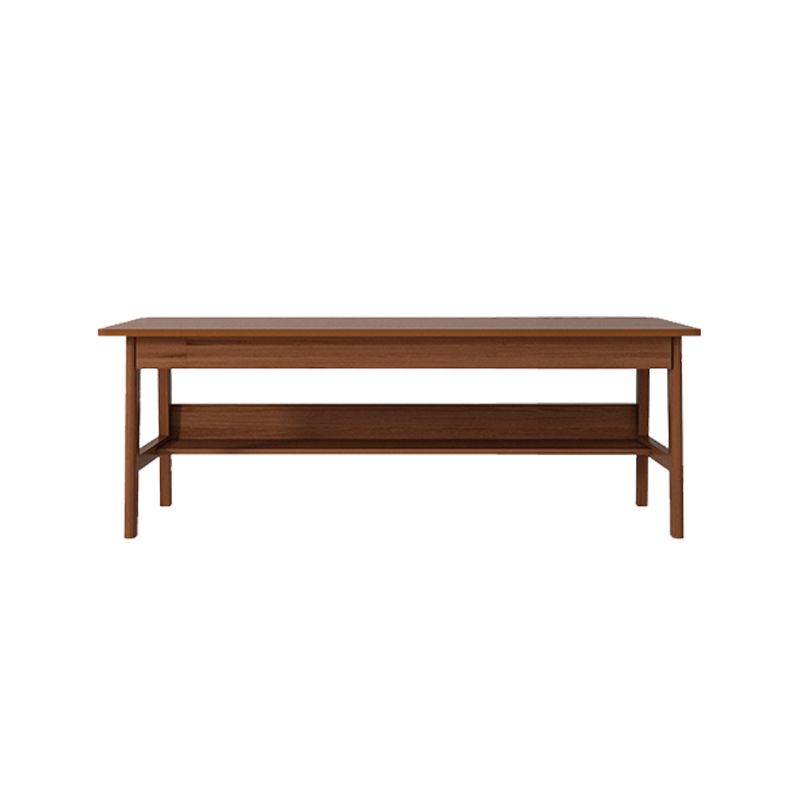 Bureau d'écriture en bois contemporain en bois H de bureau avec des jambes en bois